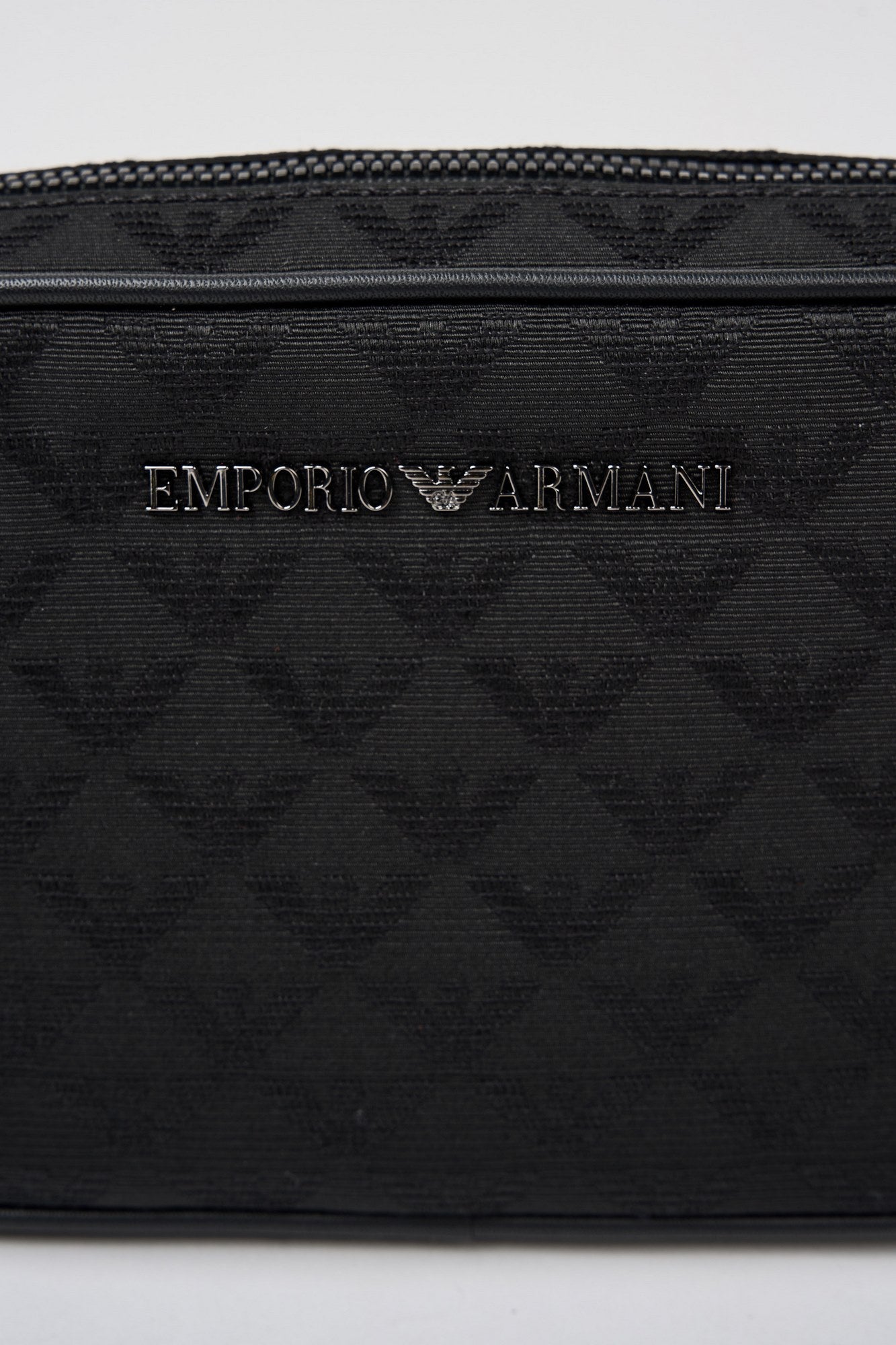 Emporio Armani Nylon/Jacquard Black Beauty Case-6
