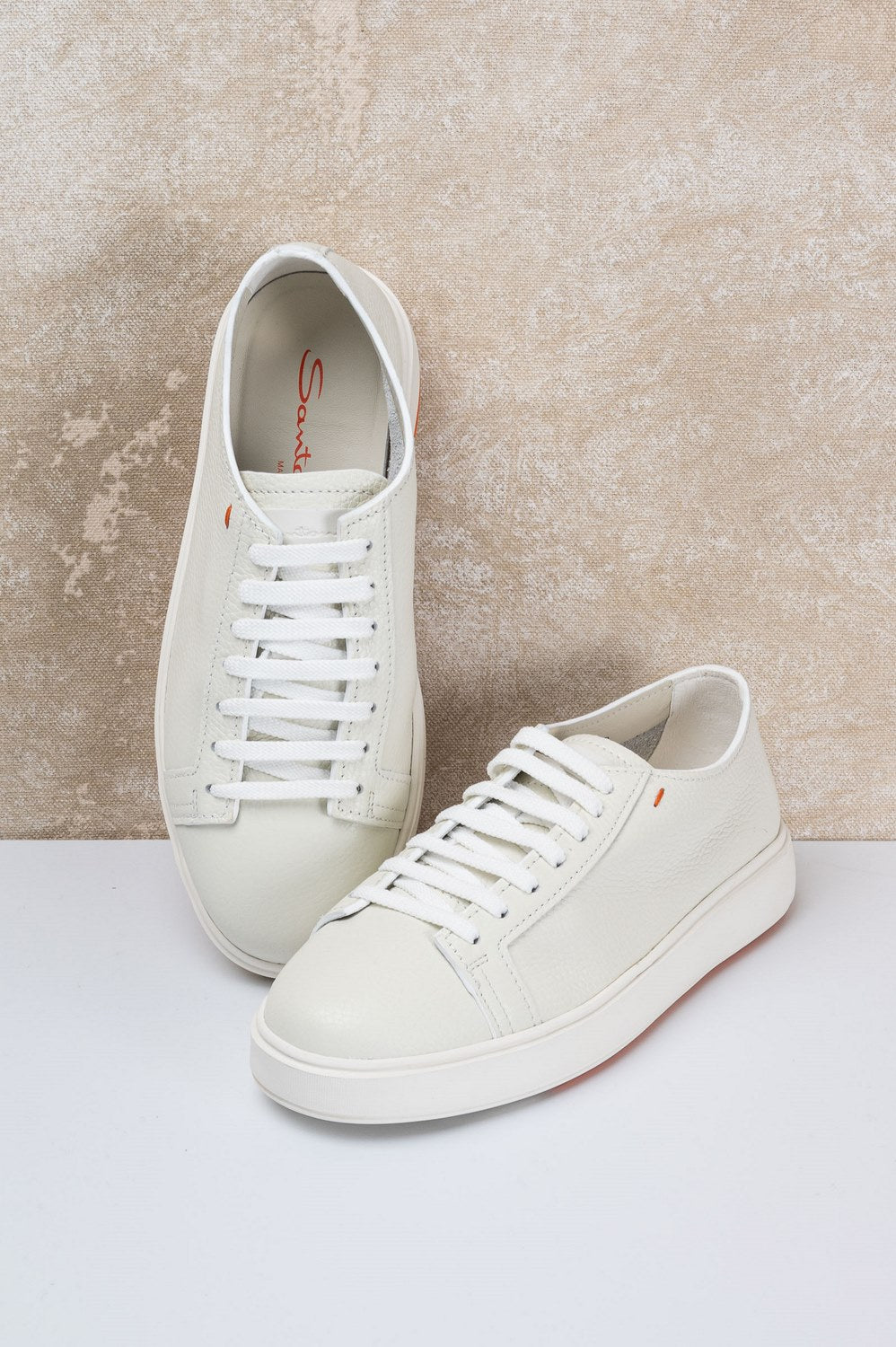 Tumbled leather sneaker - 4