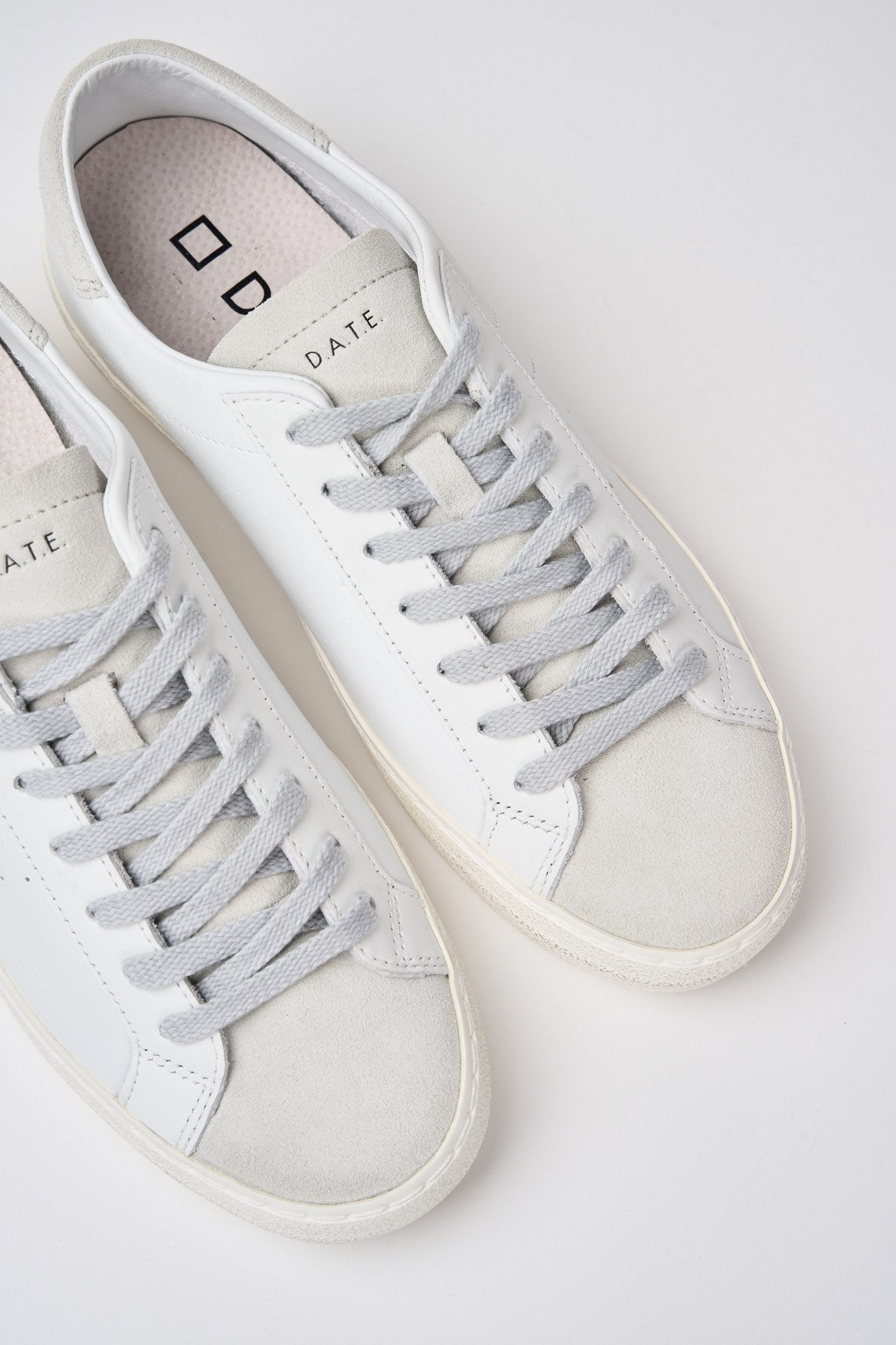 D.A.T.E. Sneaker Hill Low Vintage Leather/Suede White-3