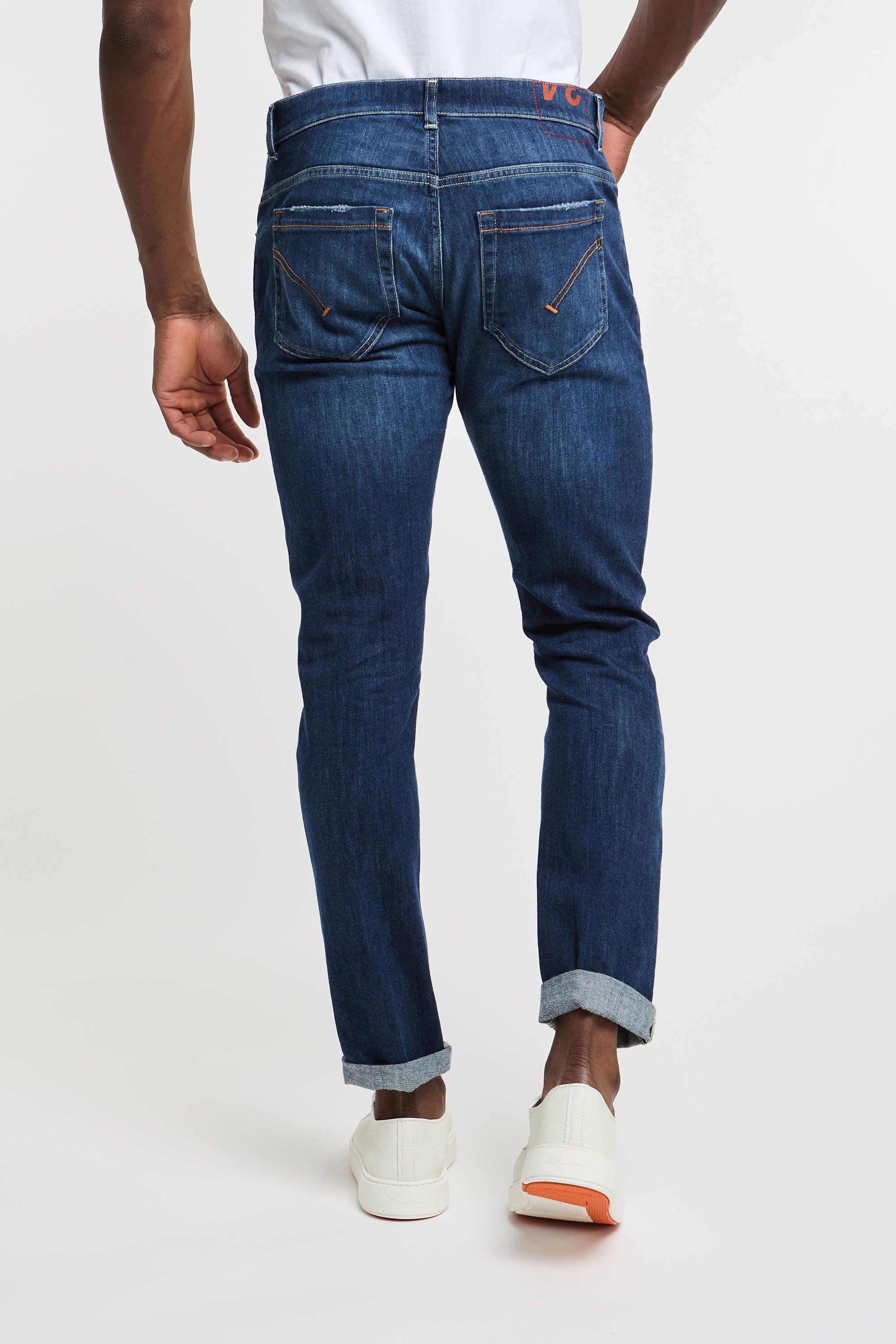 Dondup Jeans George Cotton/Elastomultiester Dark Blue-4