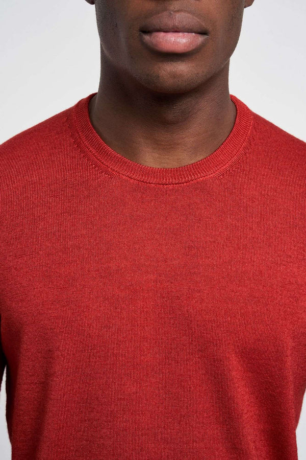 Drumohr Merino Wool Crewneck Sweater Red - 2