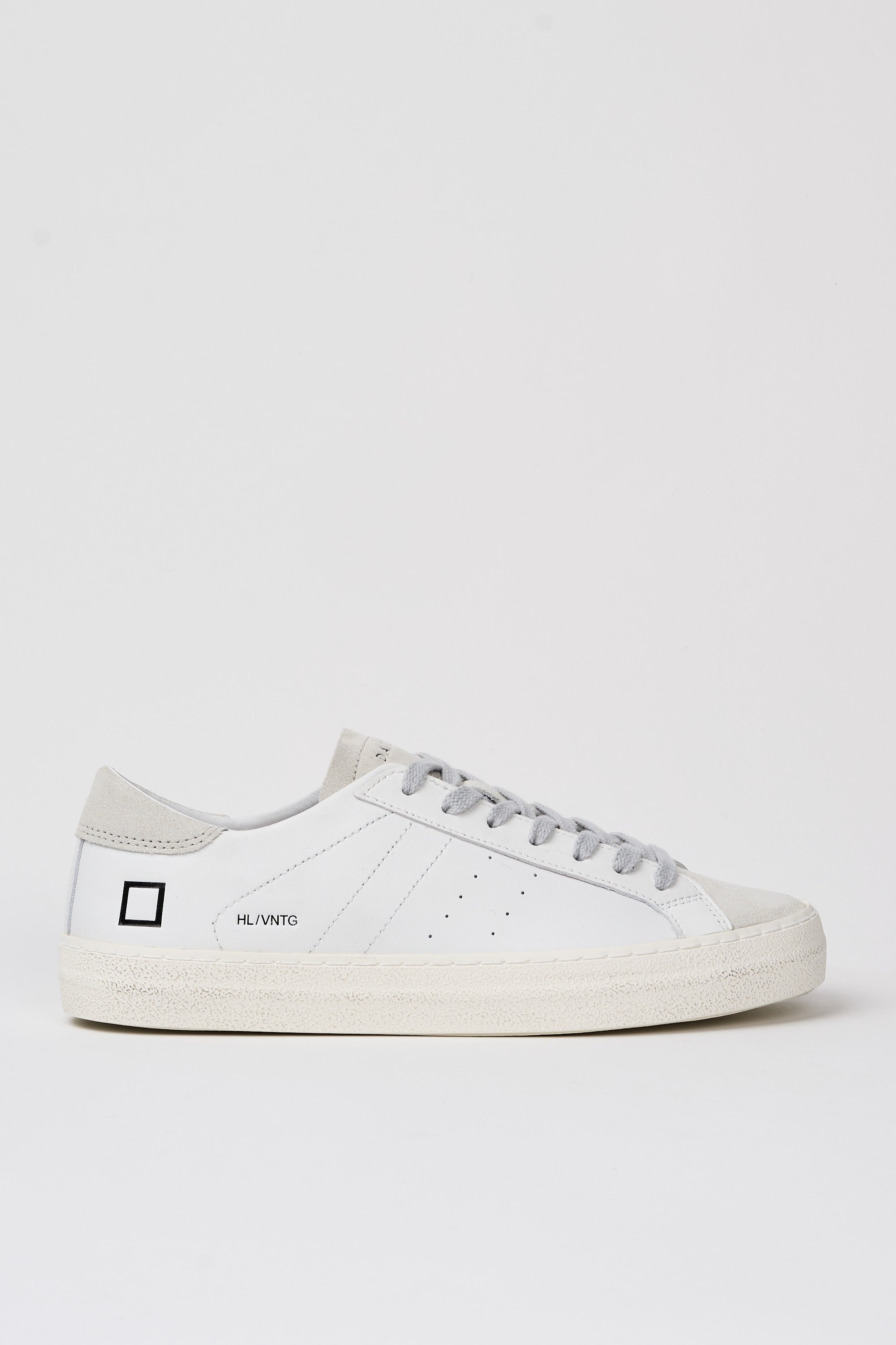 D.A.T.E. Sneaker Hill Low Vintage Leder/Suede Weiß-1