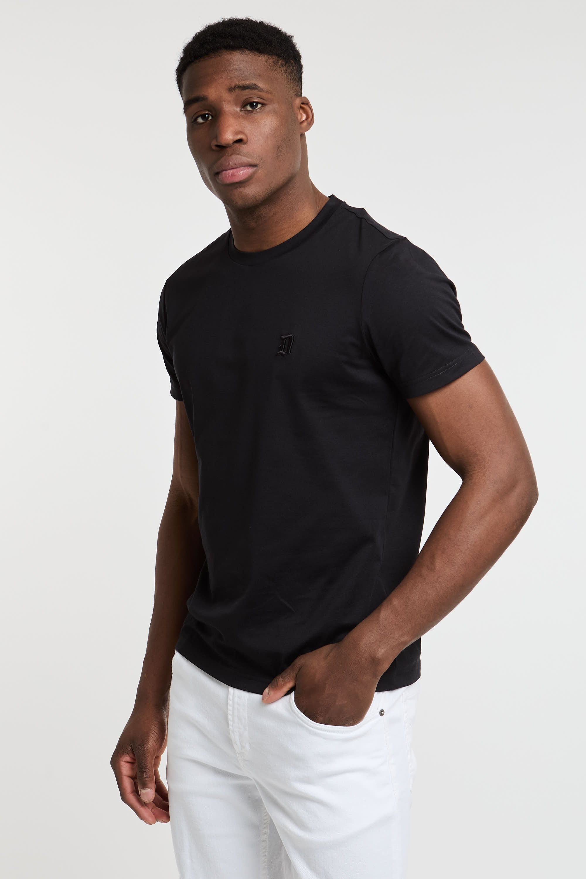Dondup T-Shirt aus Baumwolle in Schwarz-4