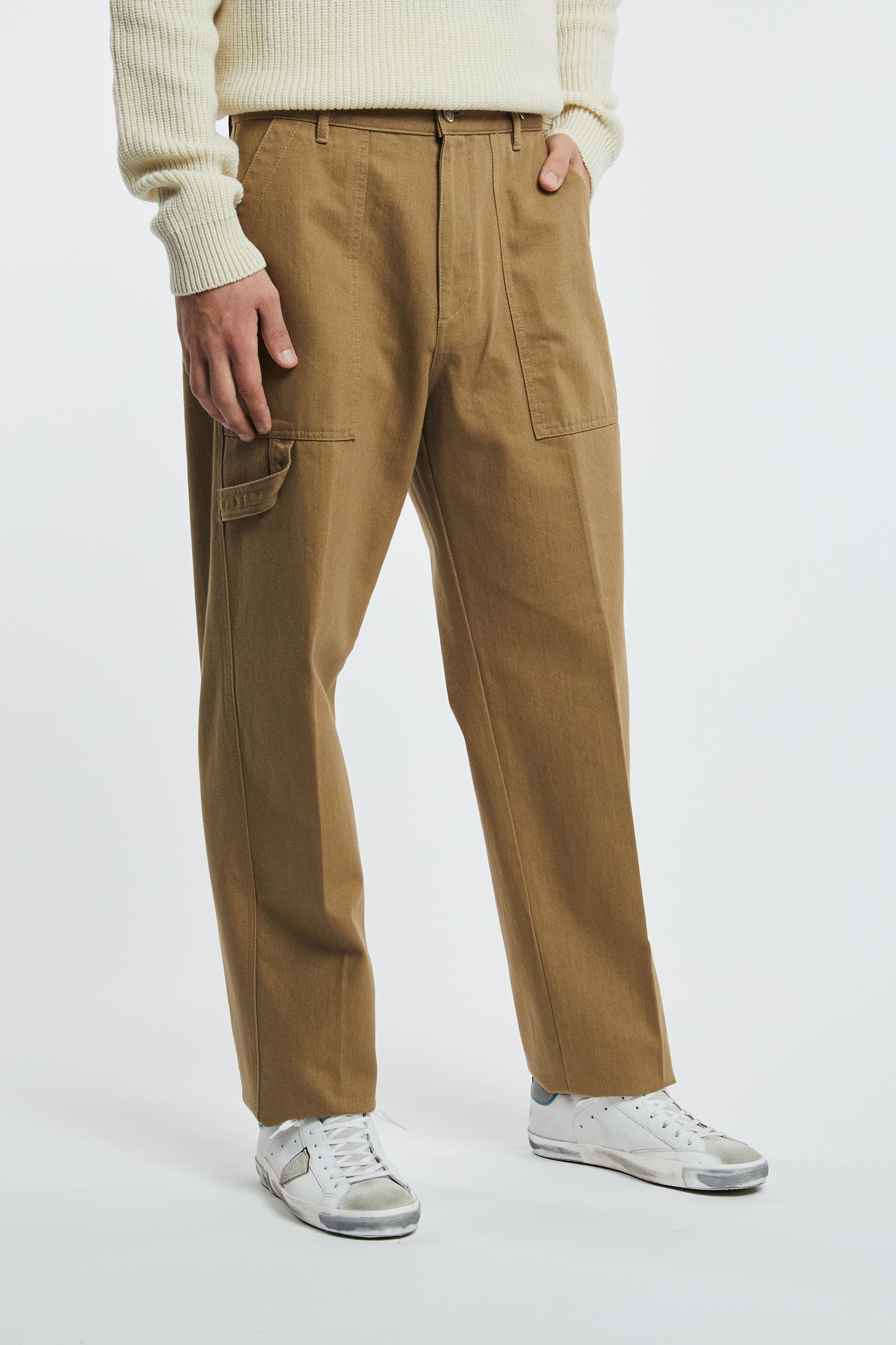 Philippe Model Pantalone Charles Marrone/Biscotto in Cotone - 2