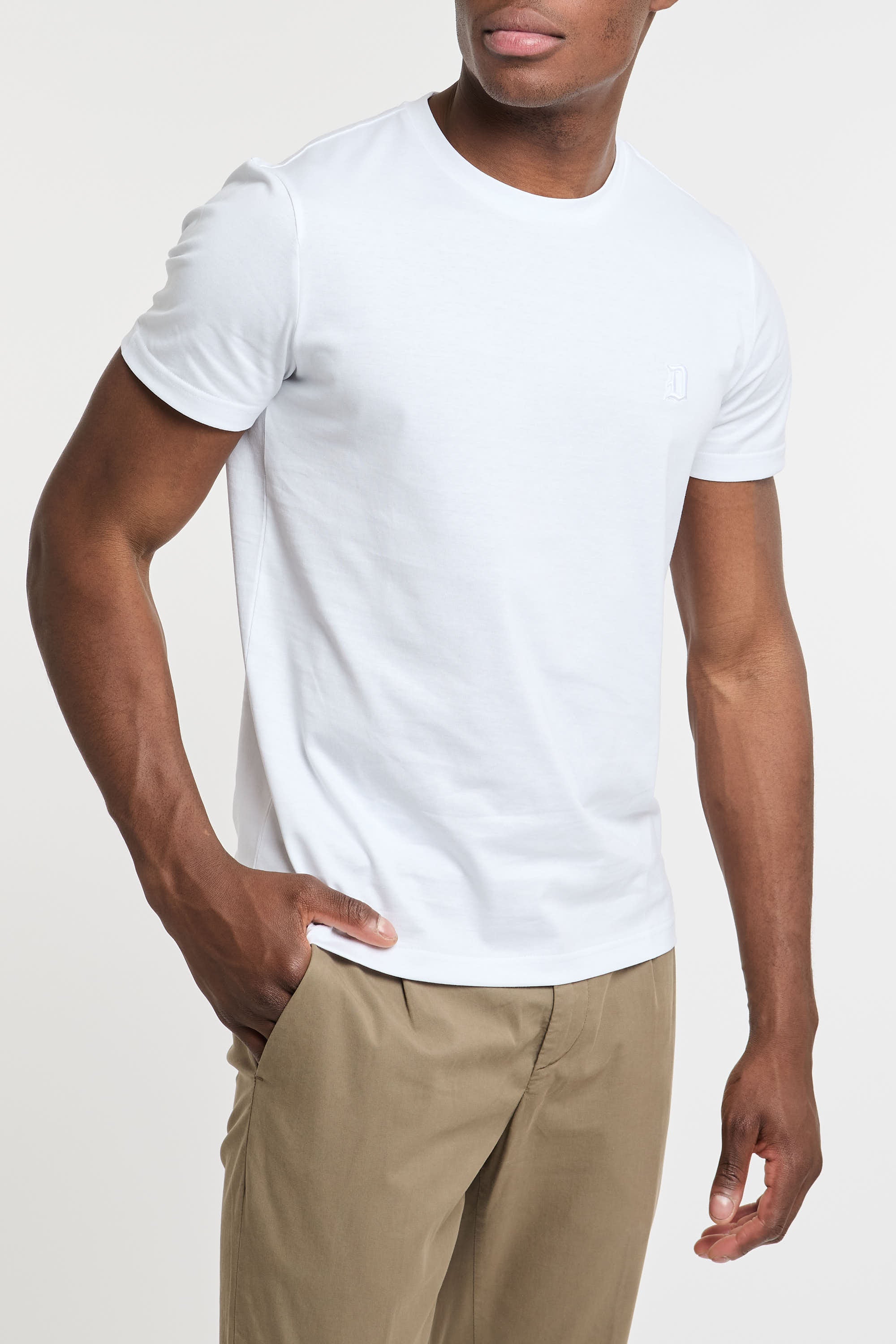 Dondup T-Shirt aus weißer Baumwolle-3