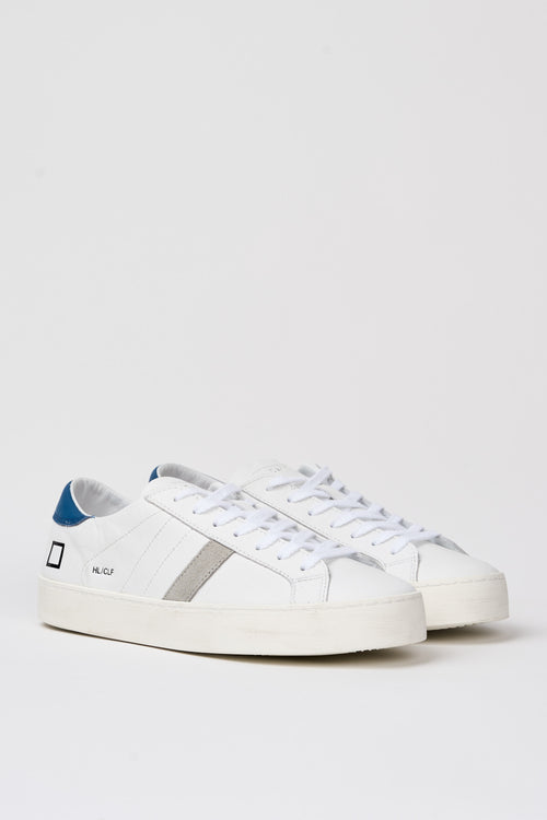 D.A.T.E. Sneaker Hill Leder/Suede Weiß/Blau-2