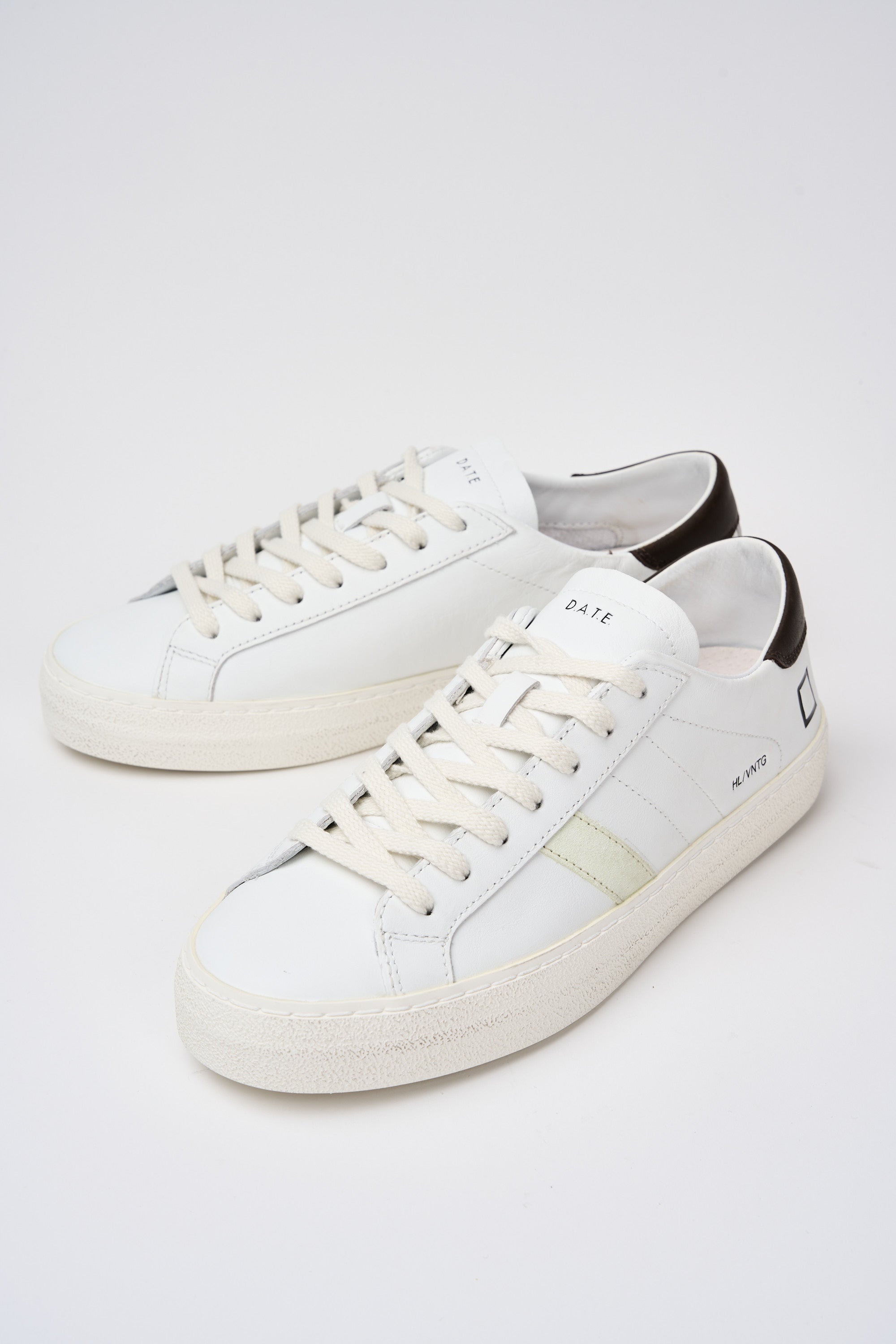 D.A.T.E. Sneakers Hill Low Vintage White/Dark Brown Leather-7