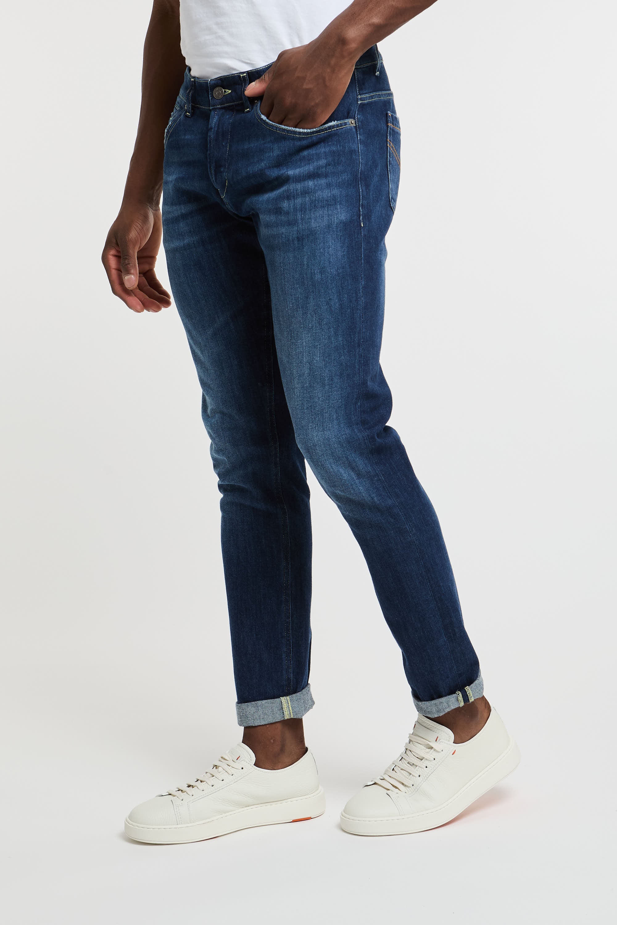 Dondup Jeans George Cotton/Elastomultiester Dark Blue-5