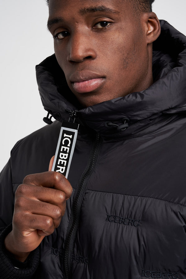 Iceberg Padded Jacket with Hood Nylon Black - 5