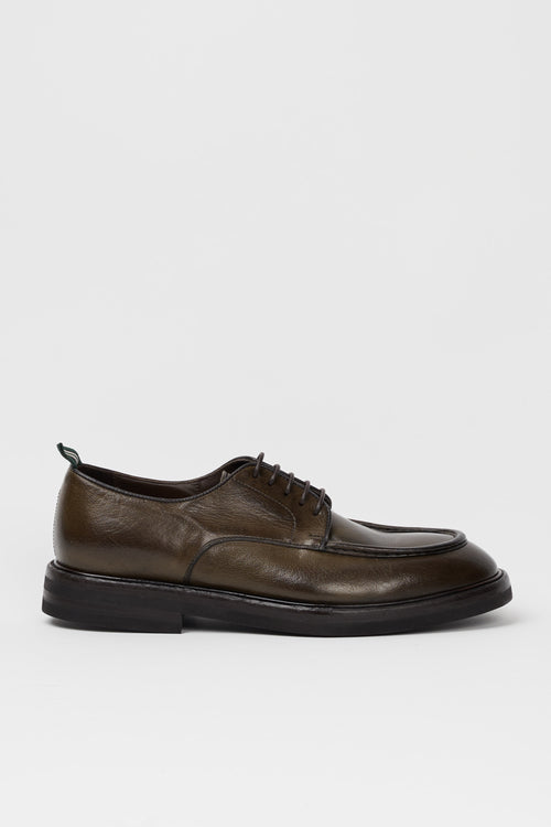 Green George Lace-up Leather Shoe Green