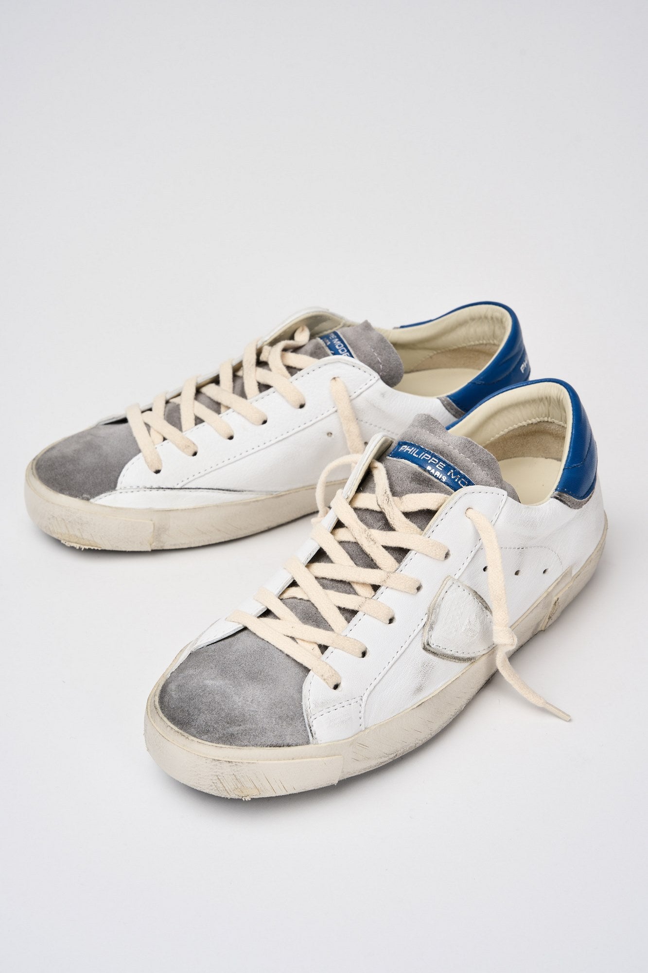 Philippe Model Sneaker Prsx Leather/Suede White/Blue-7