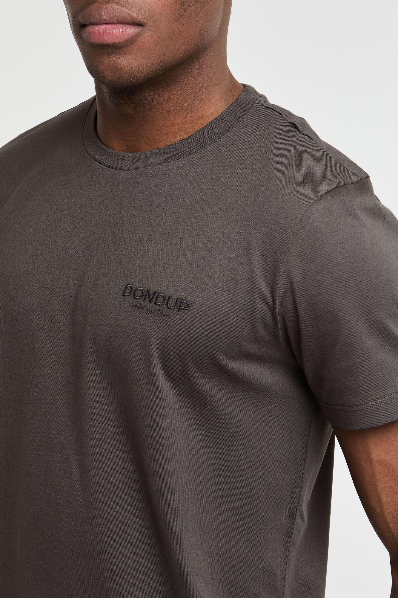 Dondup T-Shirt aus Baumwolle in Grau-1