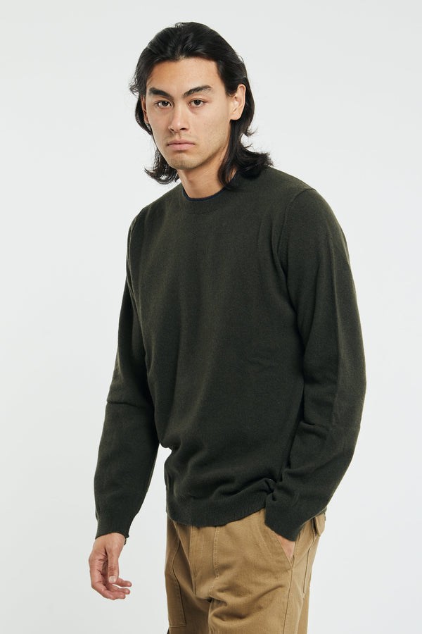 Woolrich Knitwear in Merino Wool/Polyamide Blend Green - 5