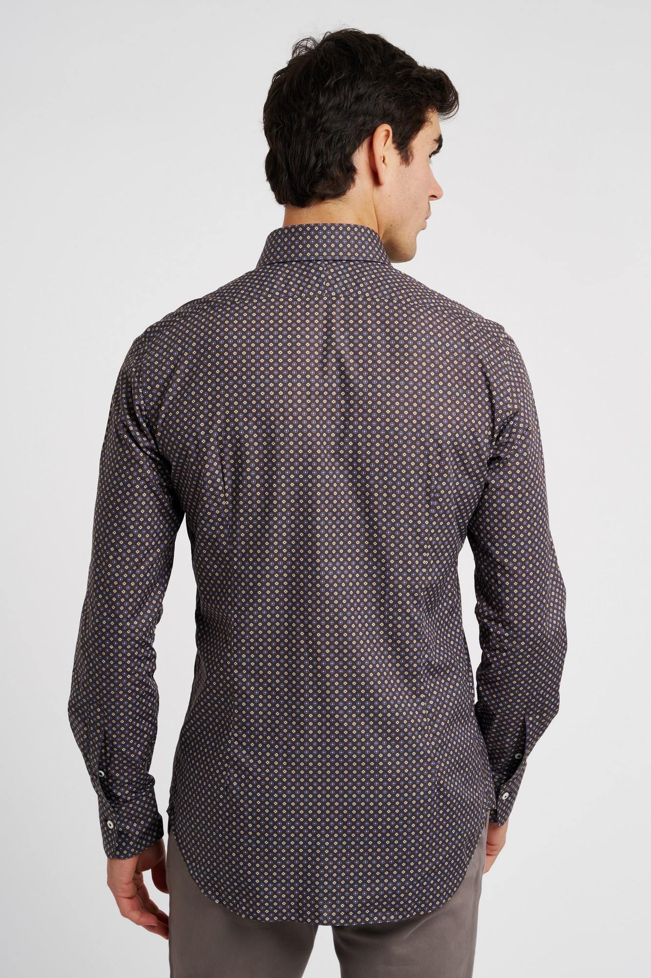 Alessandro Gherardi Patterned Cotton Shirt Brown-4