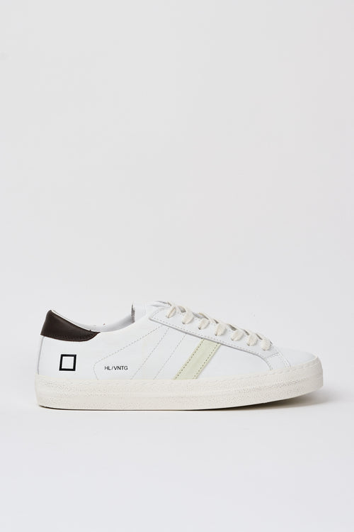D.A.T.E. Sneakers Hill Low Vintage White/Dark Brown Leather