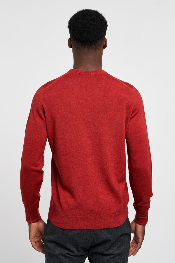 Drumohr Merino Wool Crewneck Sweater Red - 4