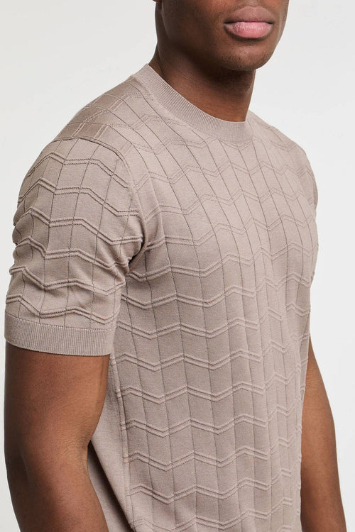 Paolo Pecora Silk/Cotton Taupe T-Shirt-2