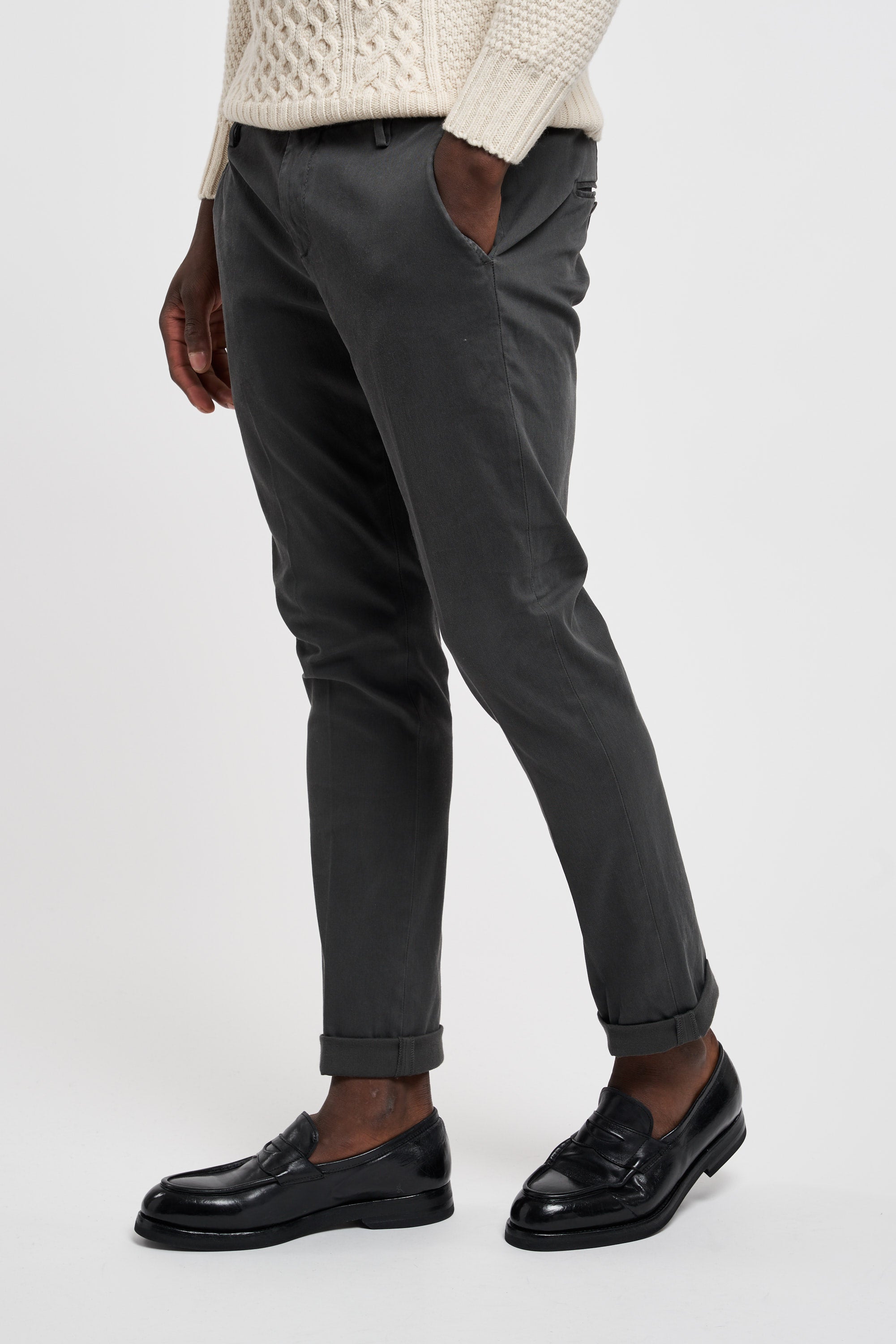 Dondup Gaubert Cotton Trousers Grey - 5