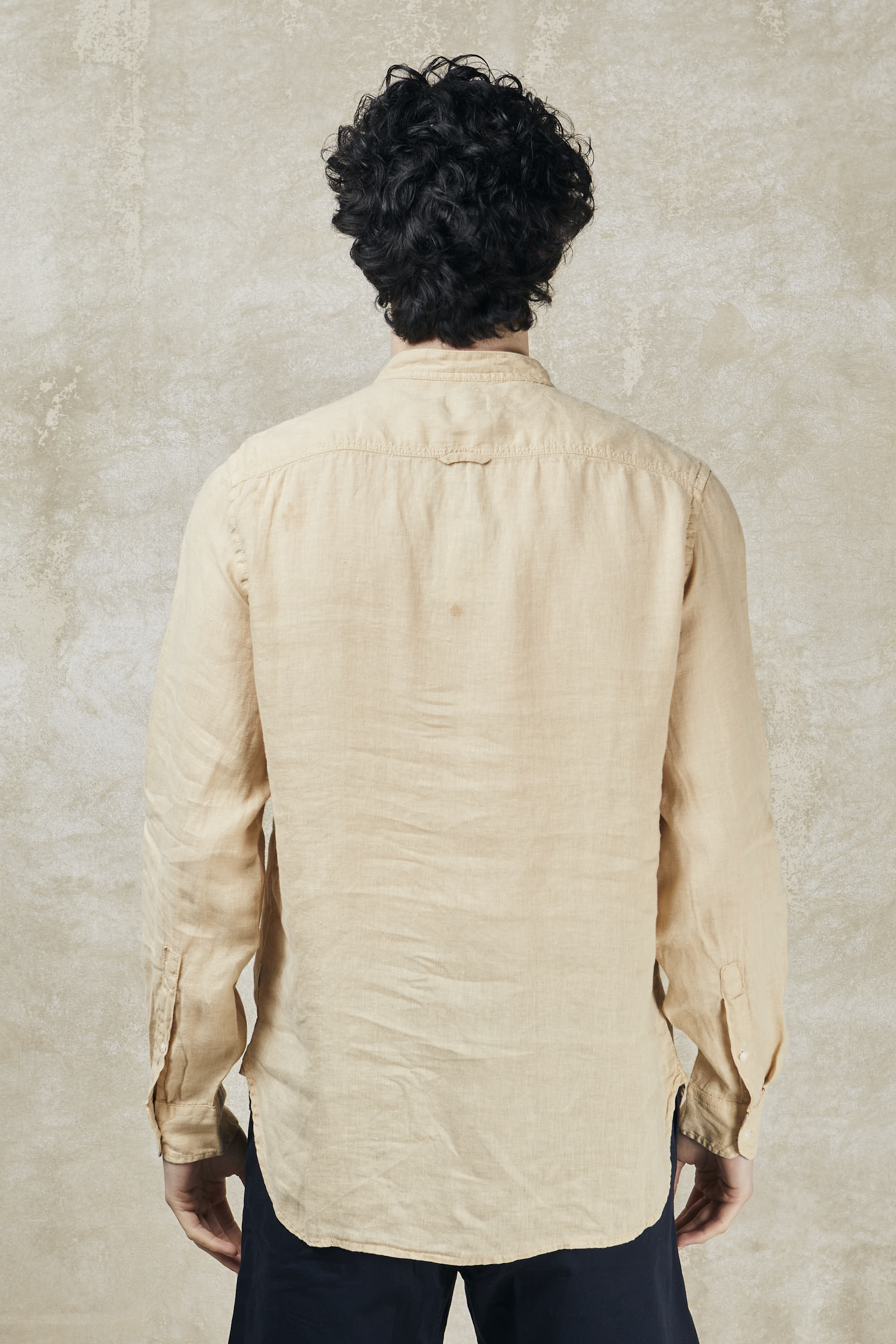 Garment-dyed pure linen shirt-6