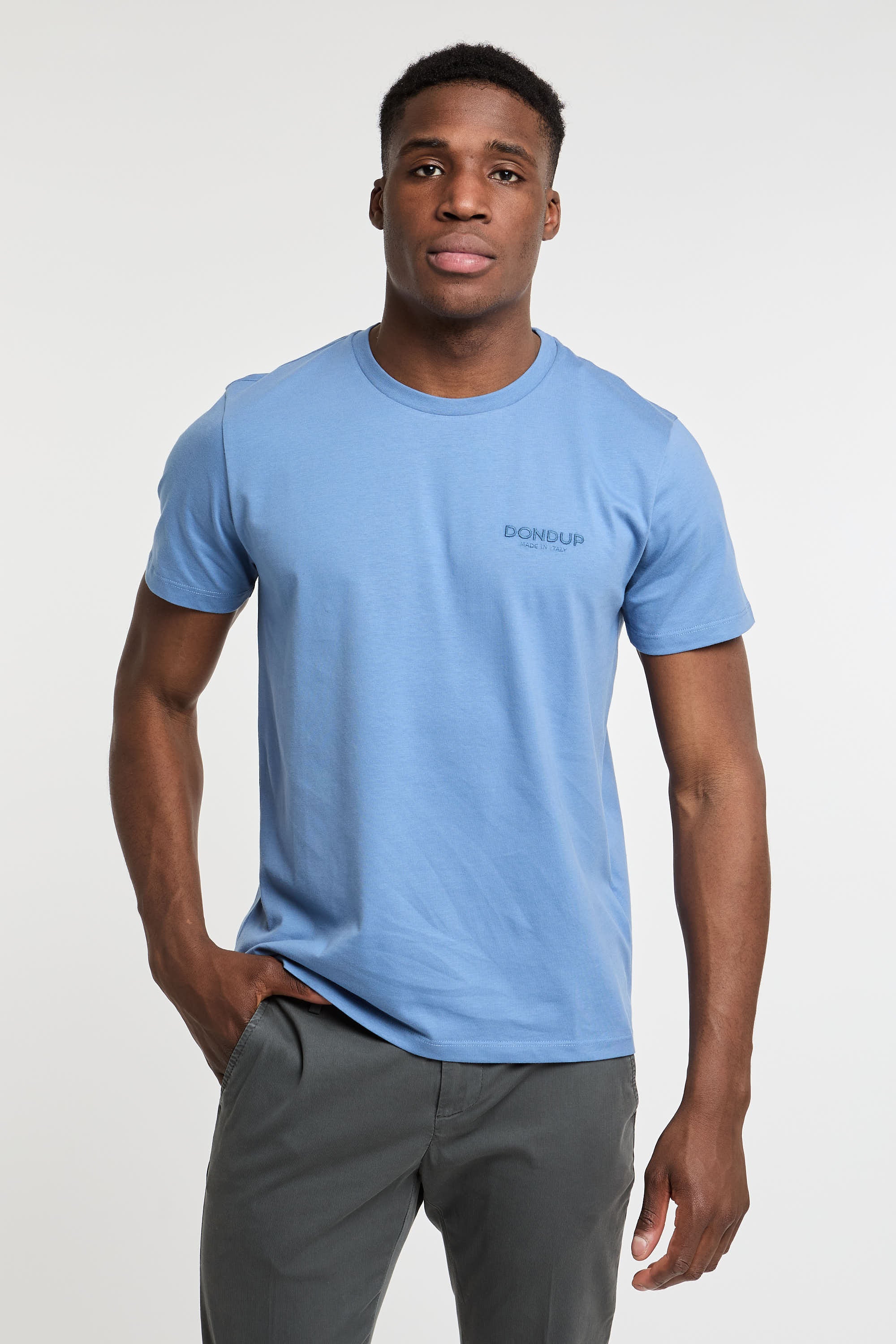 Dondup T-Shirt Baumwolle Himmelblau-1