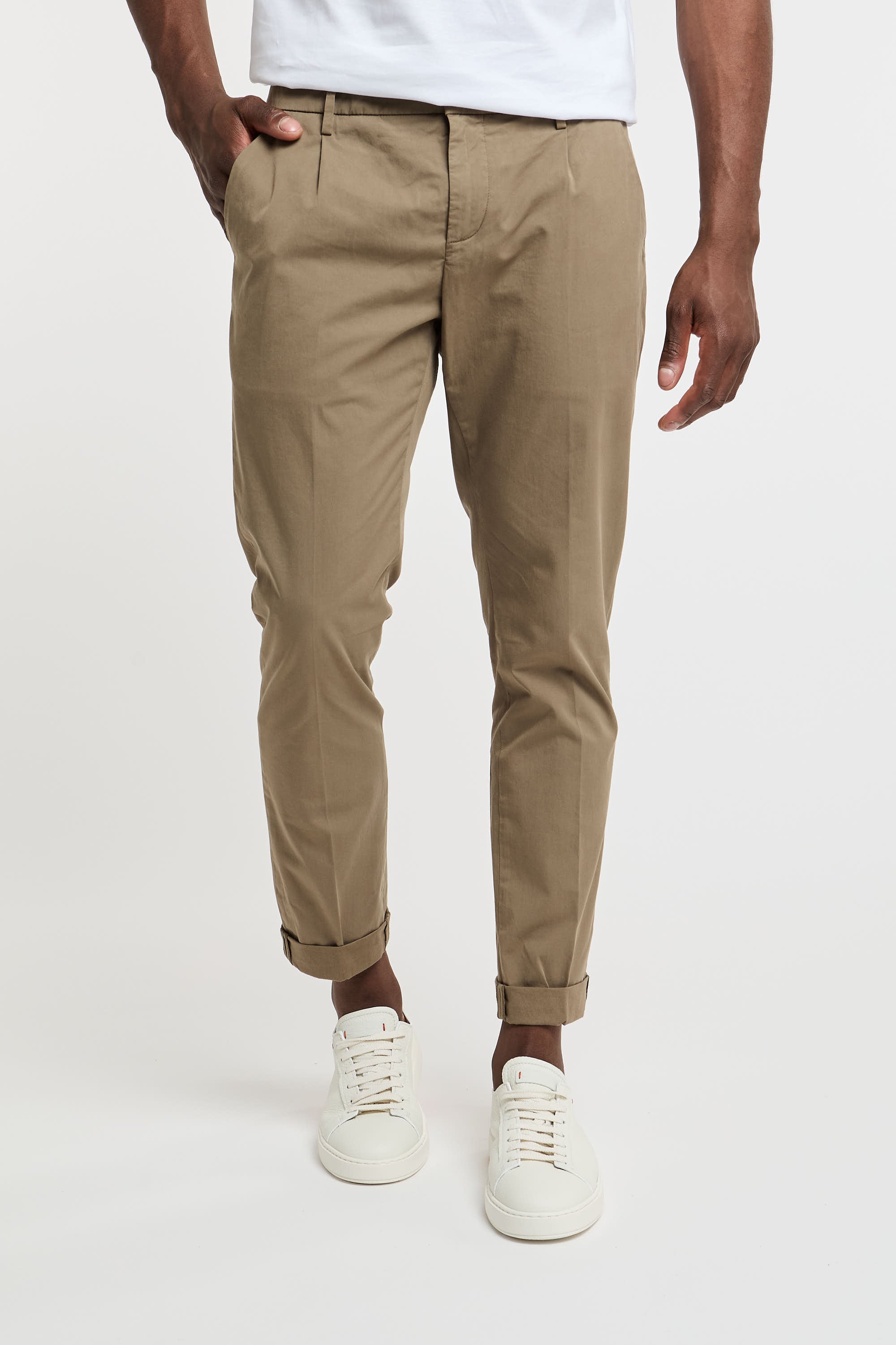 Dondup Gaubert Cotton Trousers in Brown-3