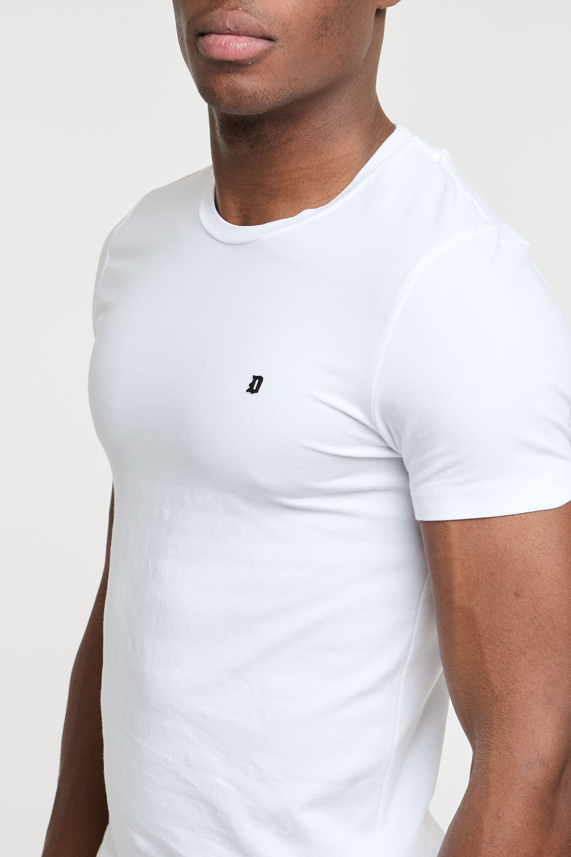 Dondup T-Shirt aus Baumwolle/Elastan in Weiß-4