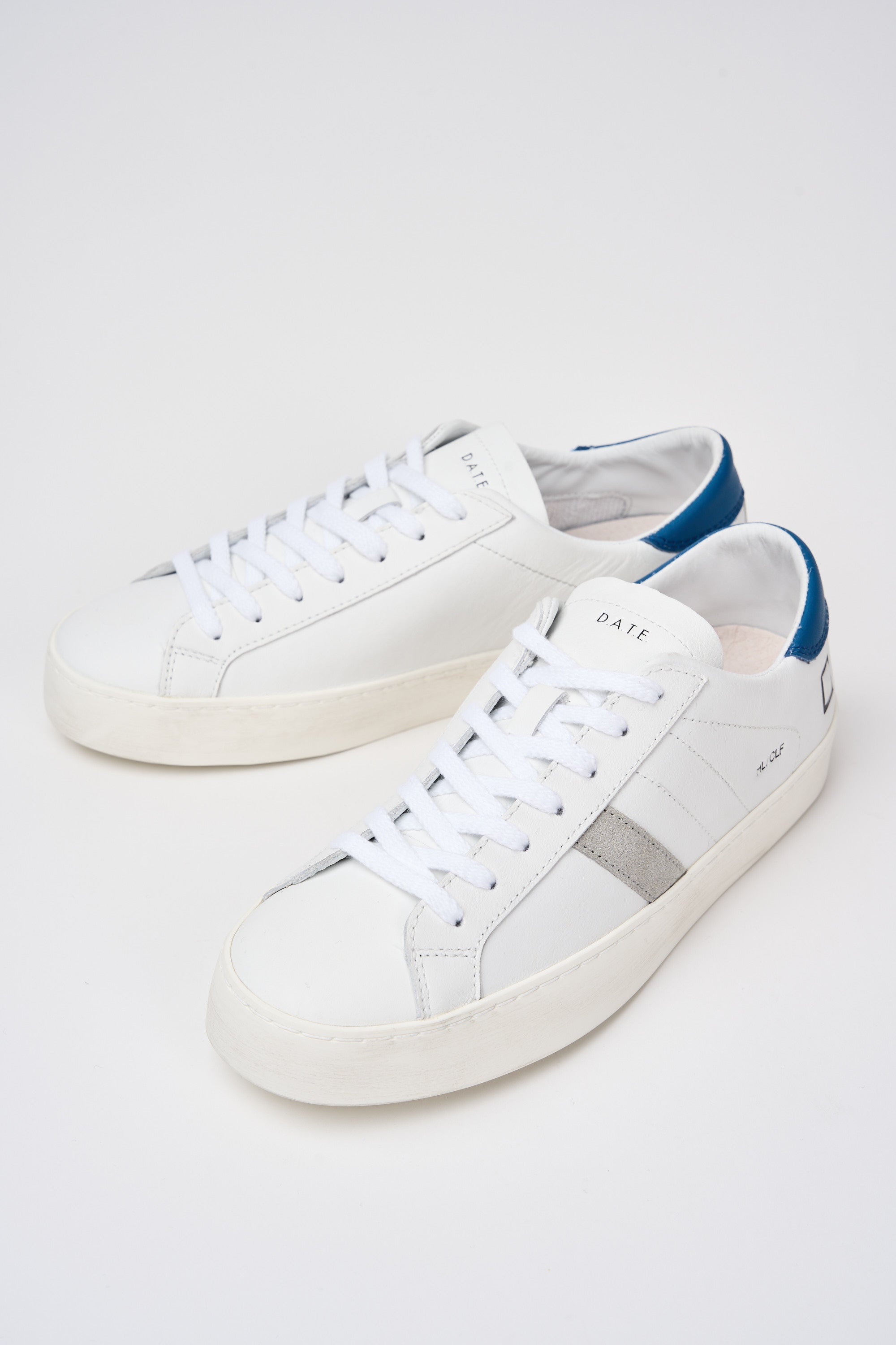 D.A.T.E. Sneaker Hill Leder/Suede Weiß/Blau-7