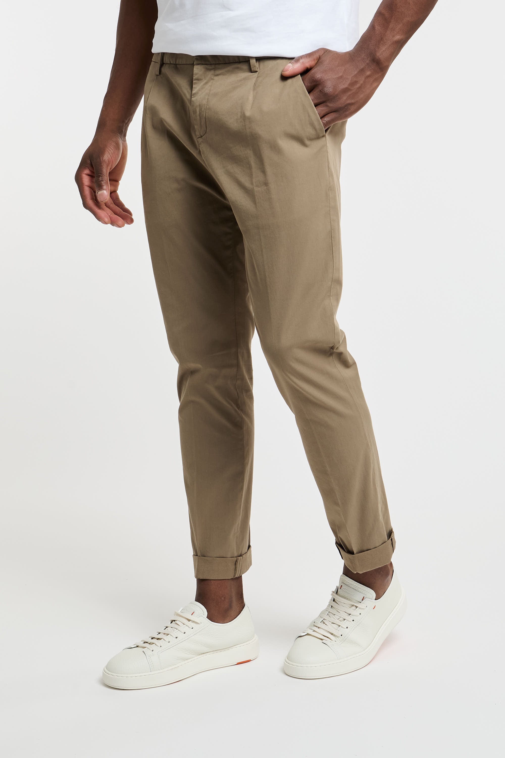 Dondup Gaubert Cotton Trousers in Brown-4