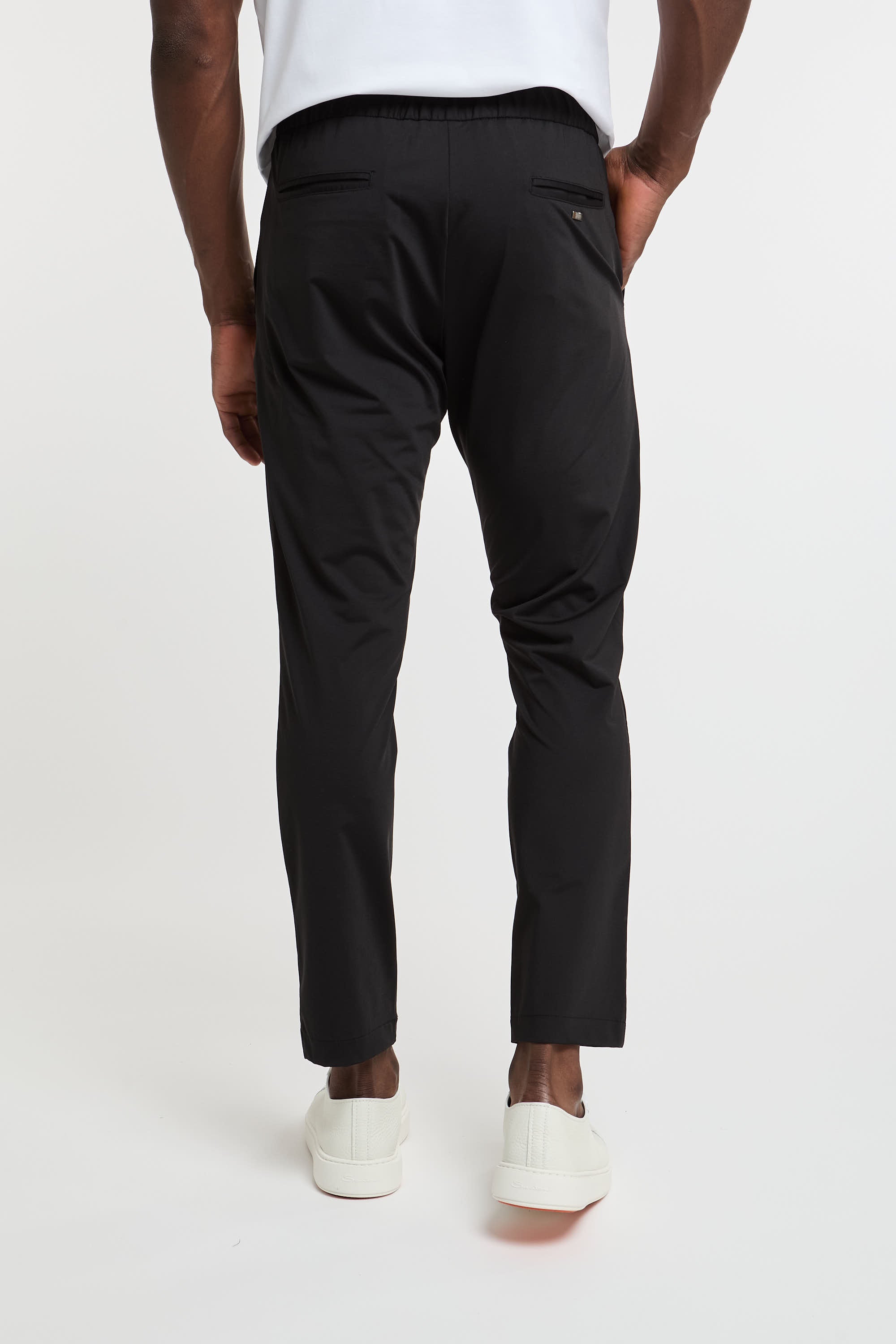 Herno Black Nylon Jersey Pants-5