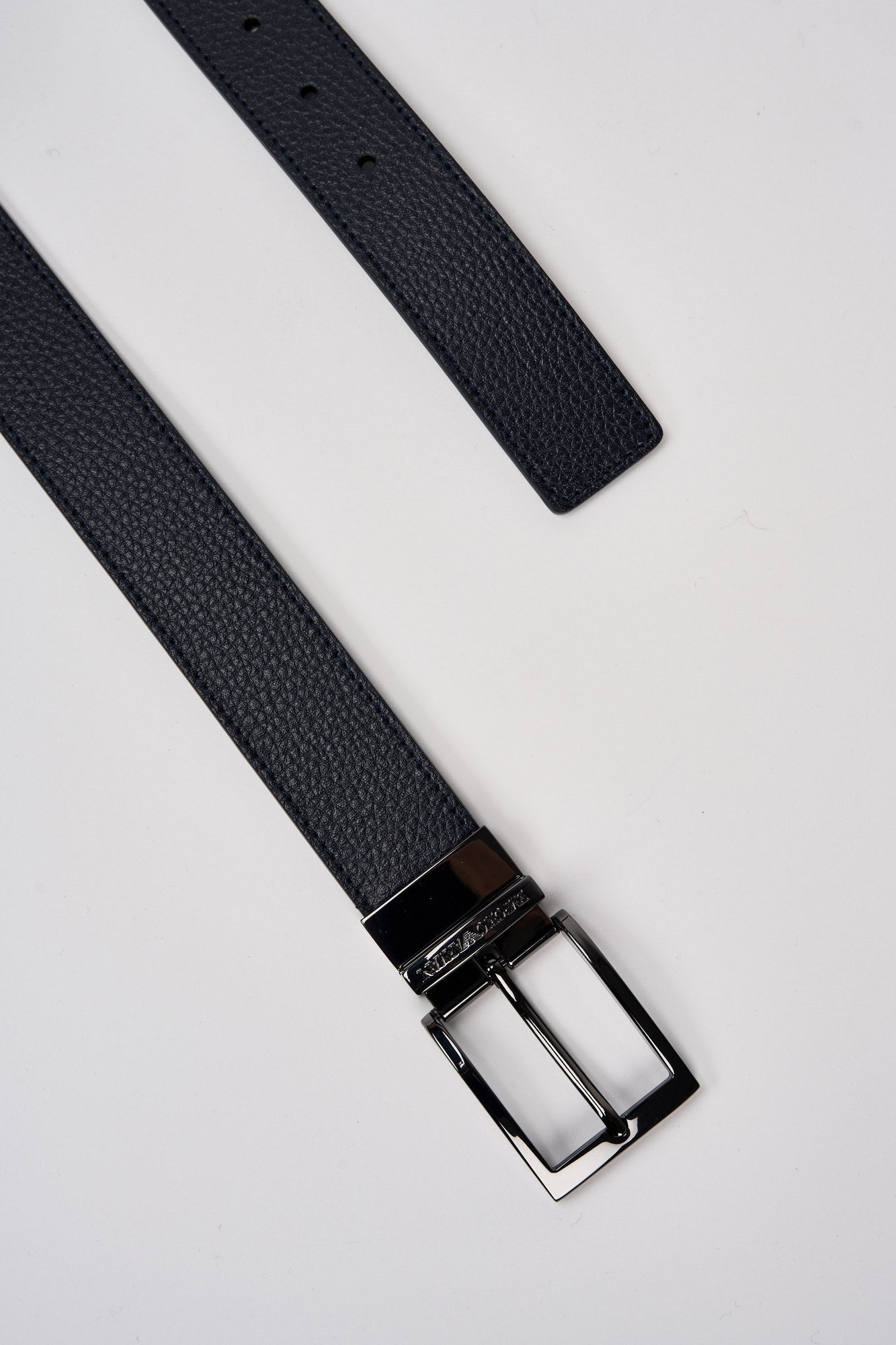Emporio Armani Reversible Blue Bovine Leather Belt-1