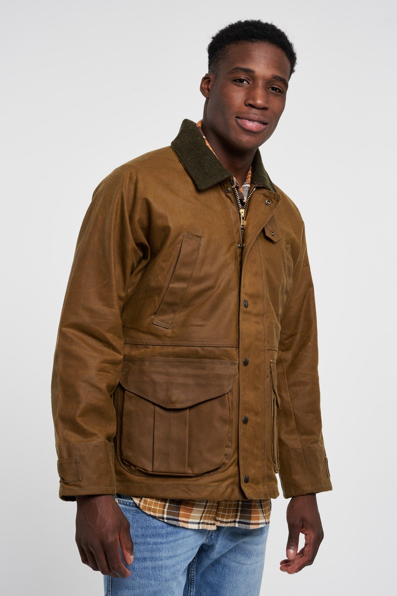 Button up canvas jacket sale