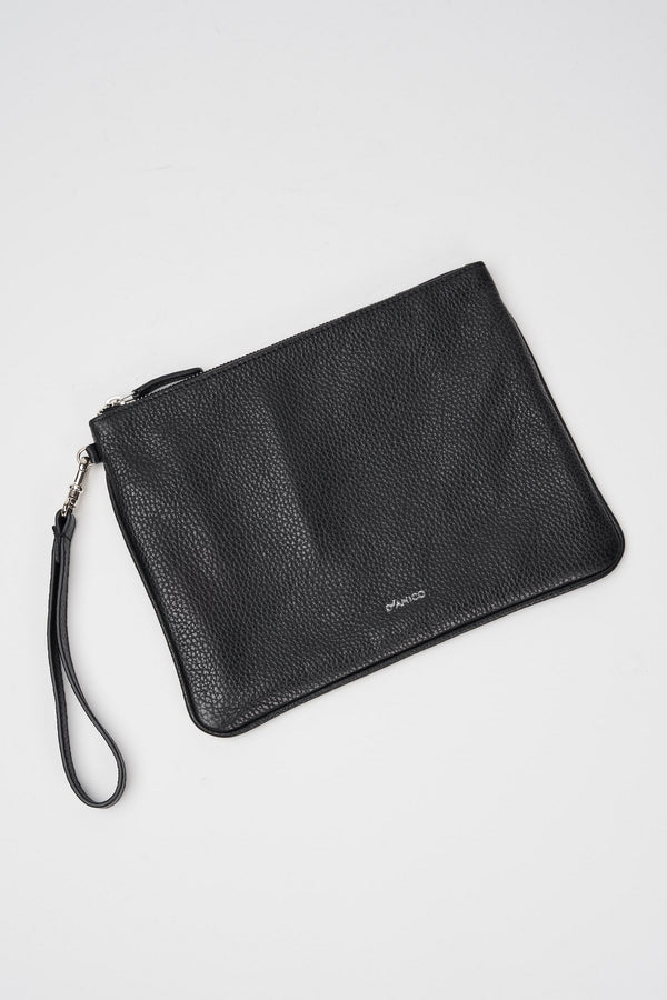 D'Amico Pochette 6282 in genarbtem Leder Schwarz - 1