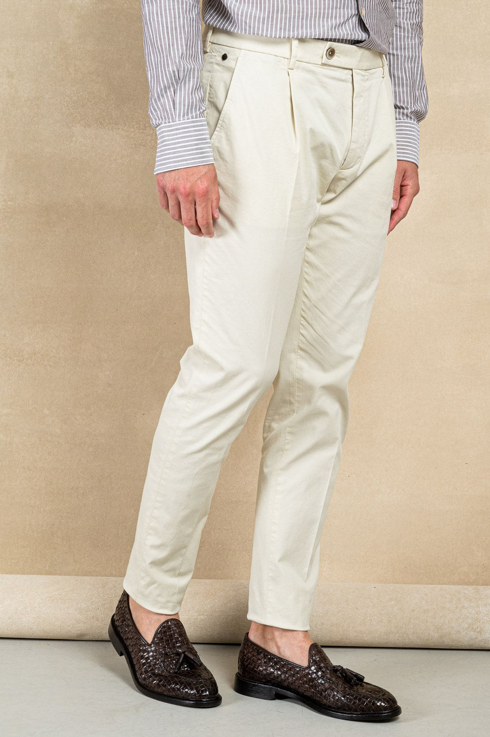 Pantalone Riccardo in cotone cover stretch - 2