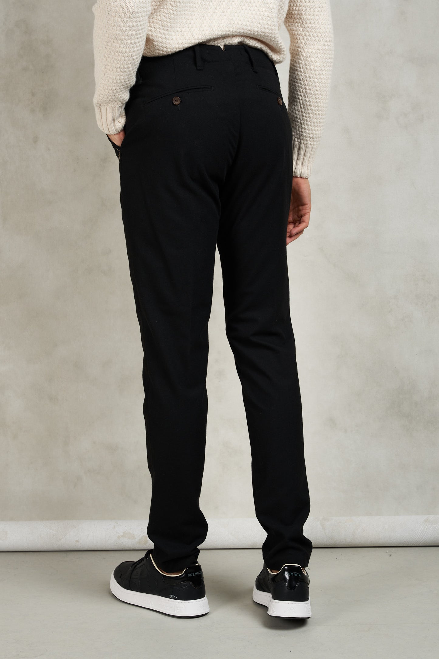 Pantalone con tasche laterali a filetto - 4