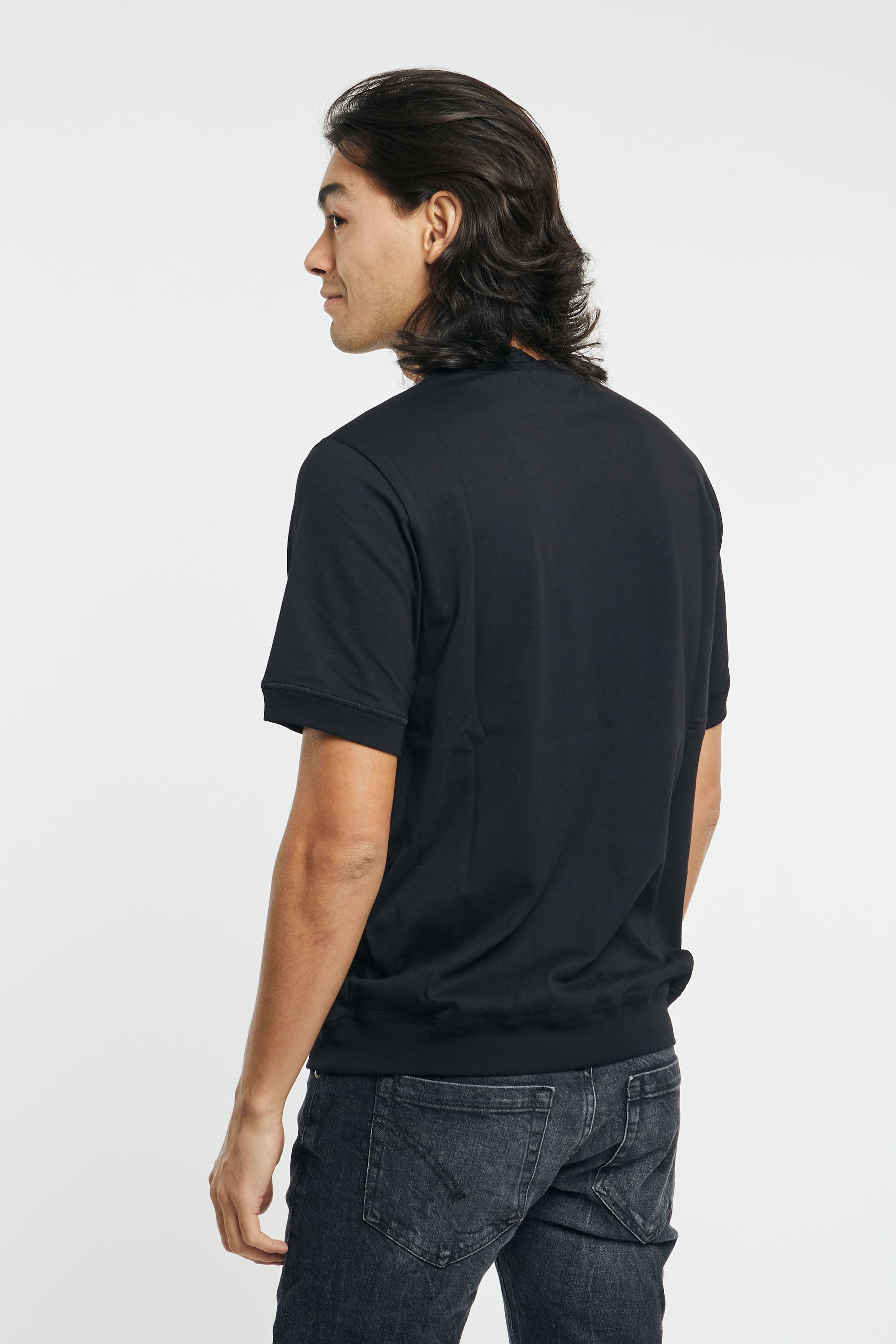 N°21 Cotton/Eco-leather T-Shirt Black - 2
