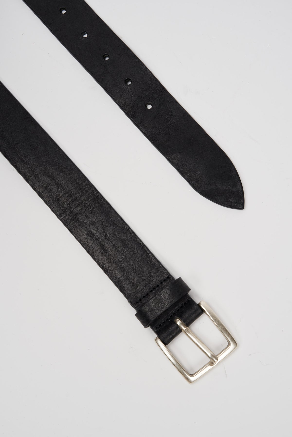 D'Amico Leather Belt Vintage Effect Black