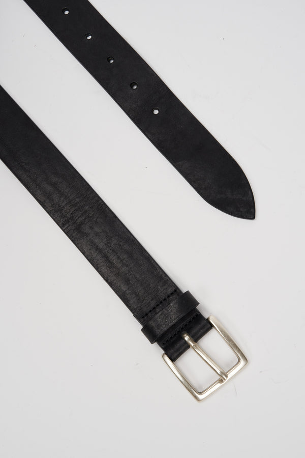 D'Amico Leather Belt Vintage Effect Black - 1