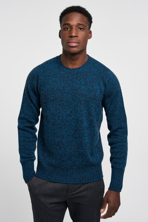 Drumohr Crewneck Sweater Teal Wool