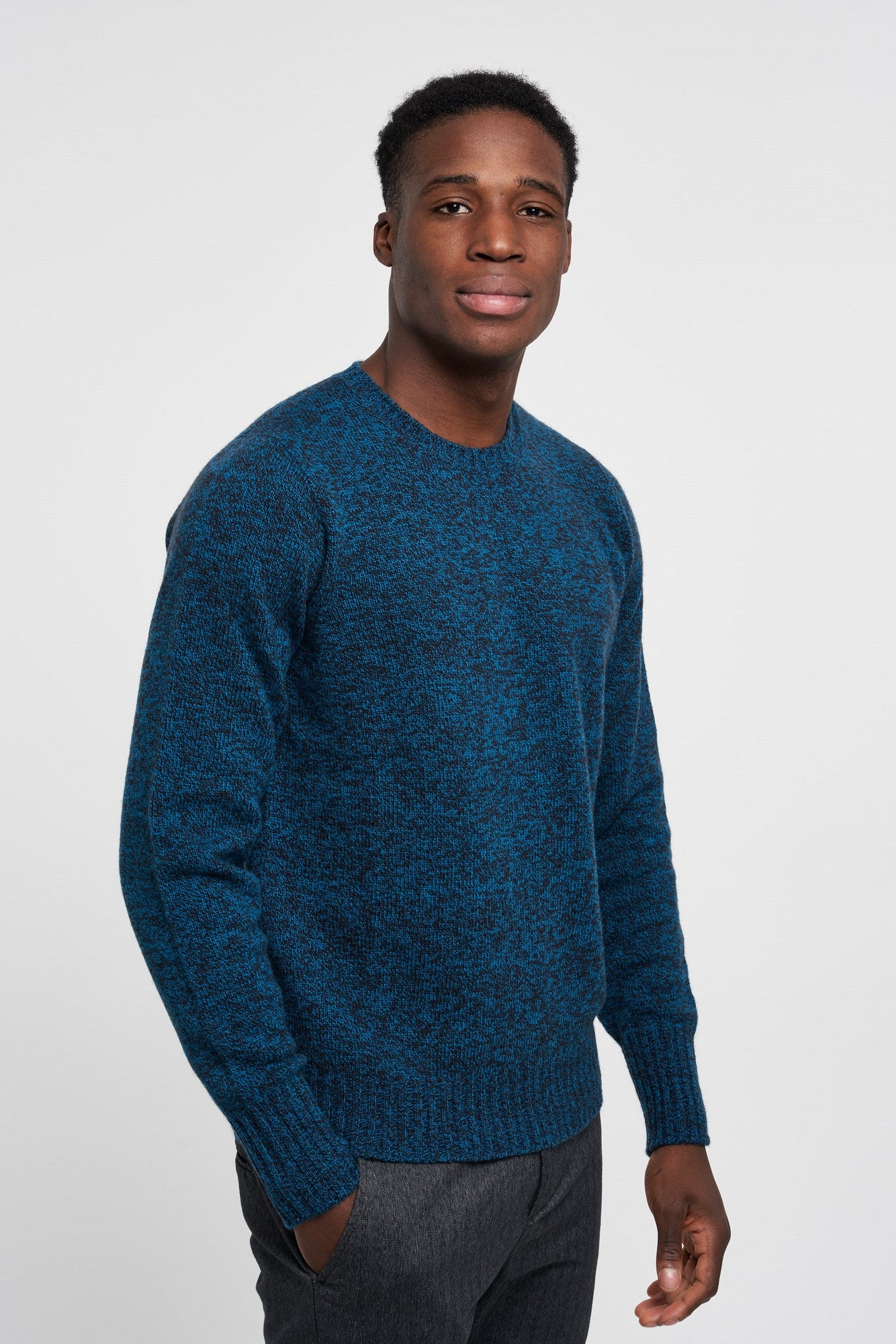 Drumohr Crewneck Sweater Teal Wool-3