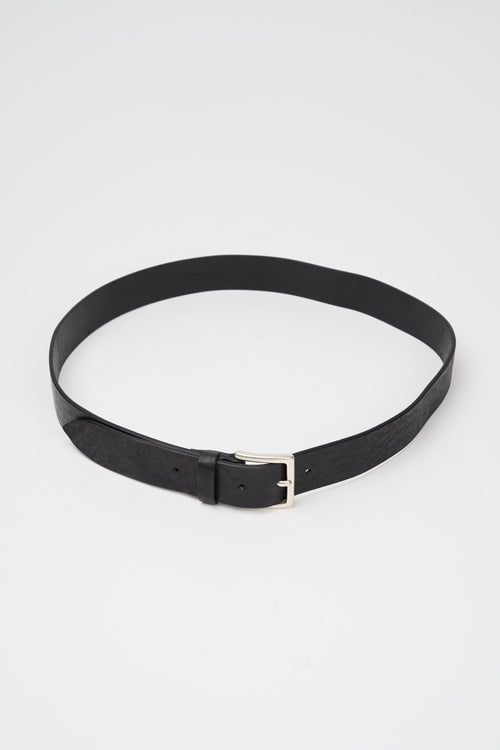 D'Amico Leather Belt Vintage Effect Black-2