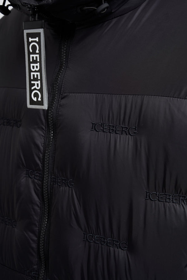 Iceberg Padded Jacket with Hood Nylon Black - 7