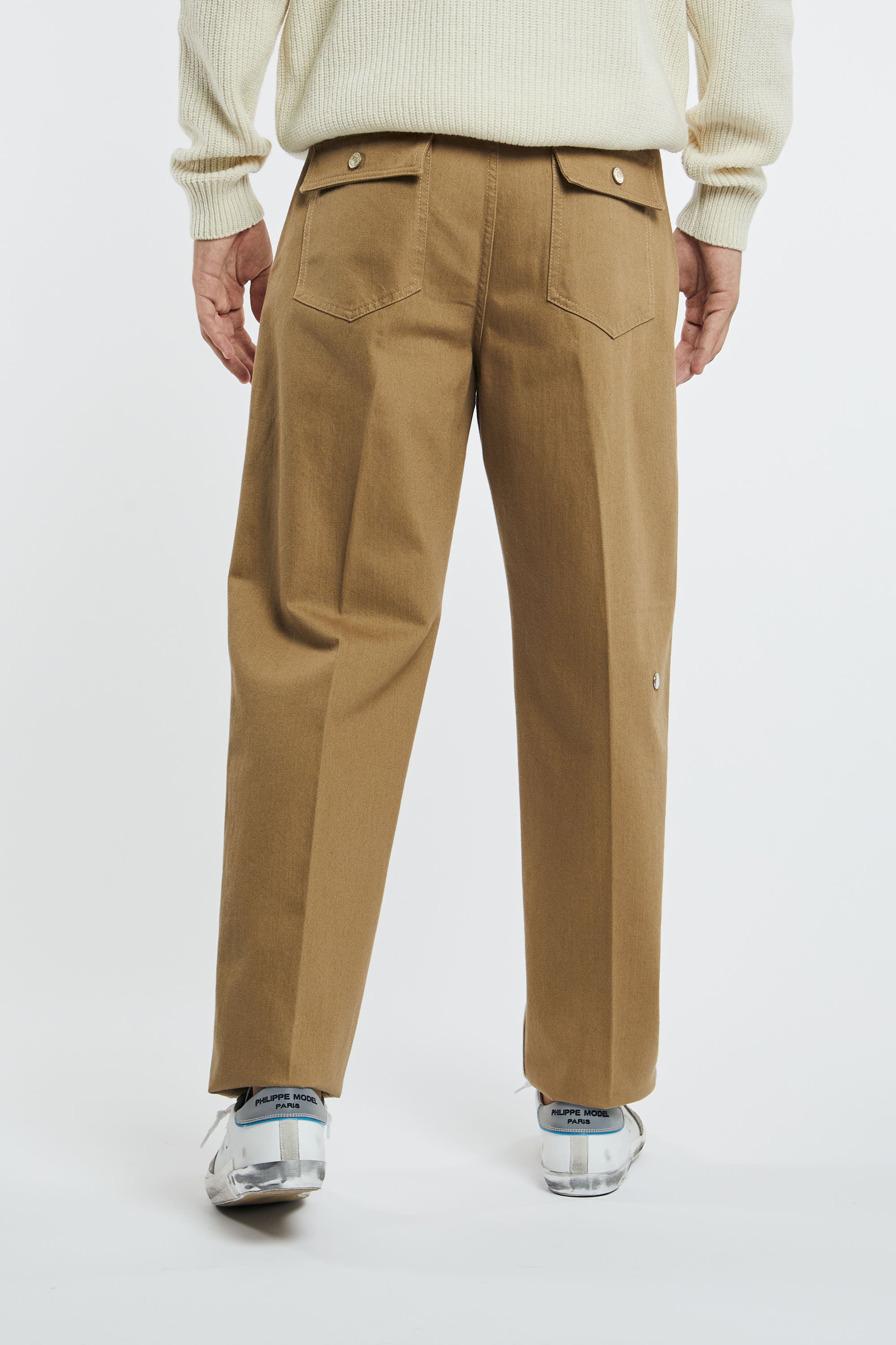 Philippe Model Charles Cotton Pants Beige-5