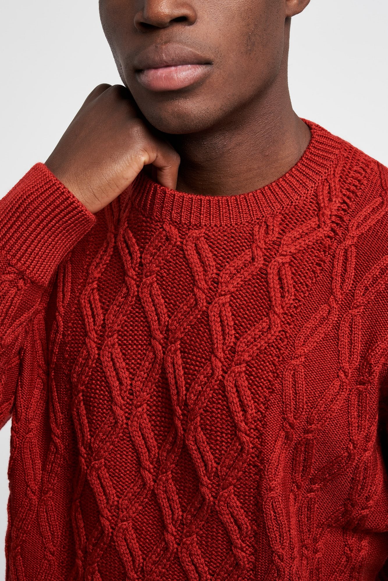 Drumohr Round-neck Merino Wool Sweater Red - 2
