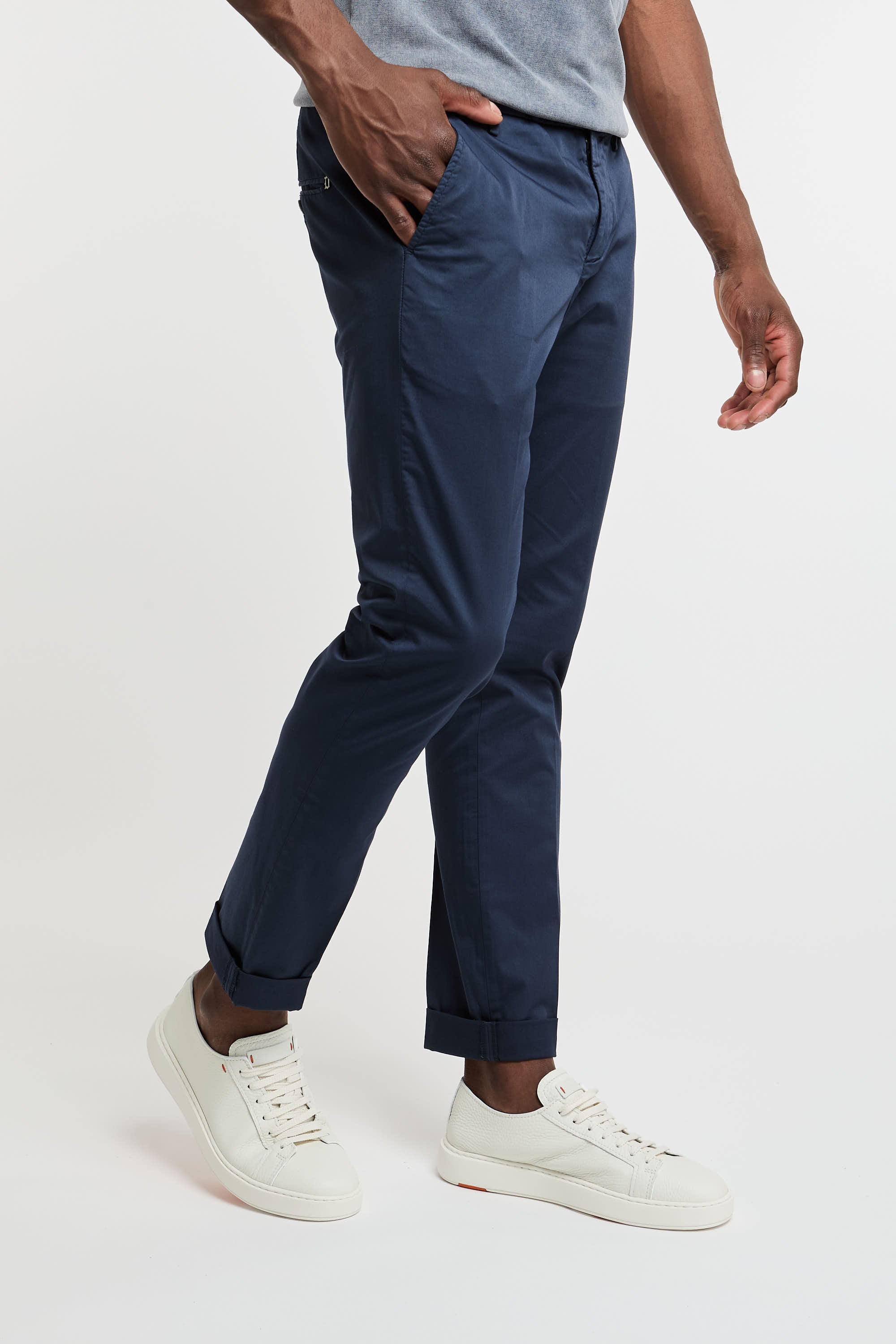 Dondup Gaubert Cotton Trousers Blue-1
