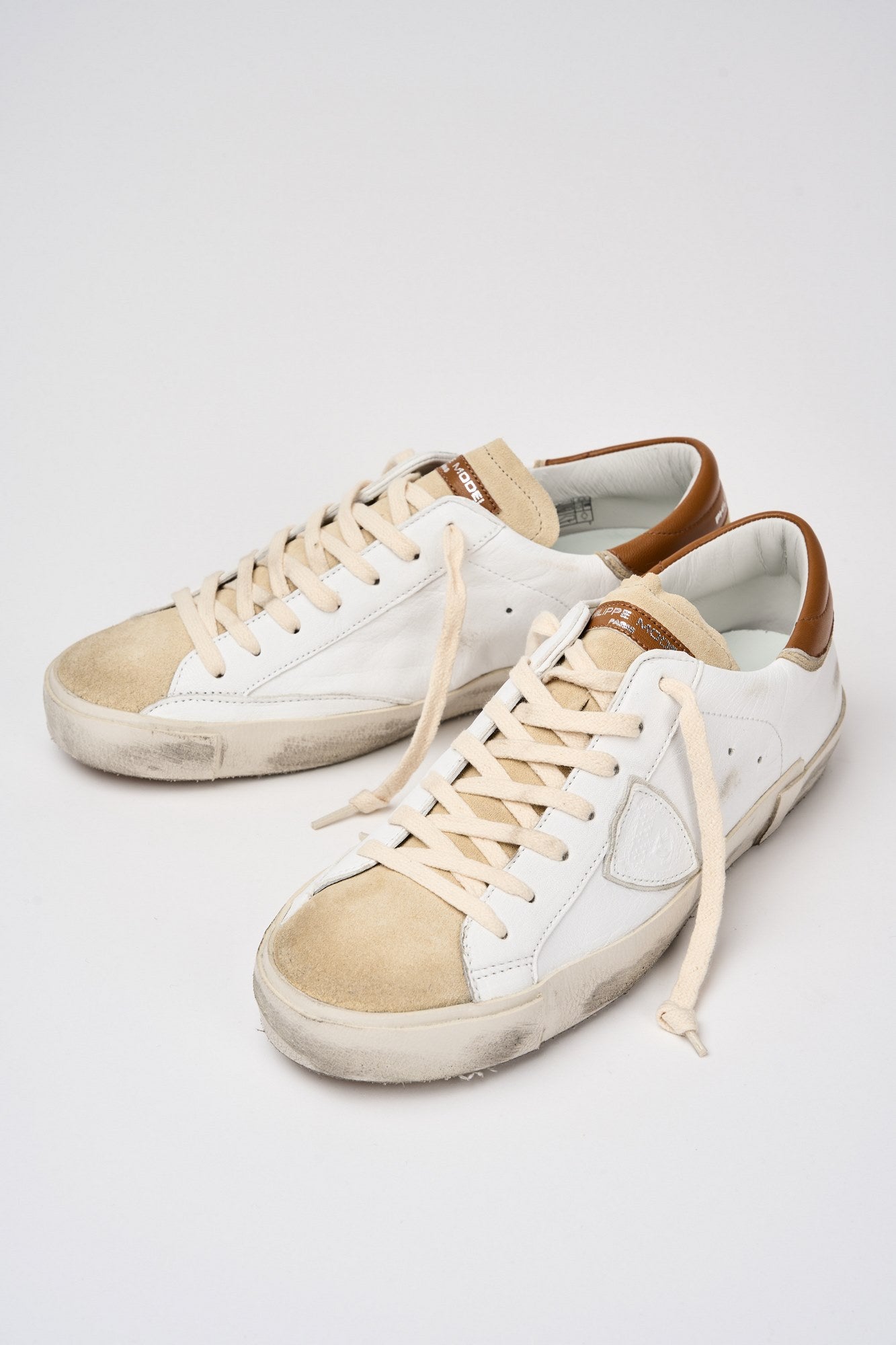 Philippe Model Sneaker PRSX Leather/Suede White/Brown-6