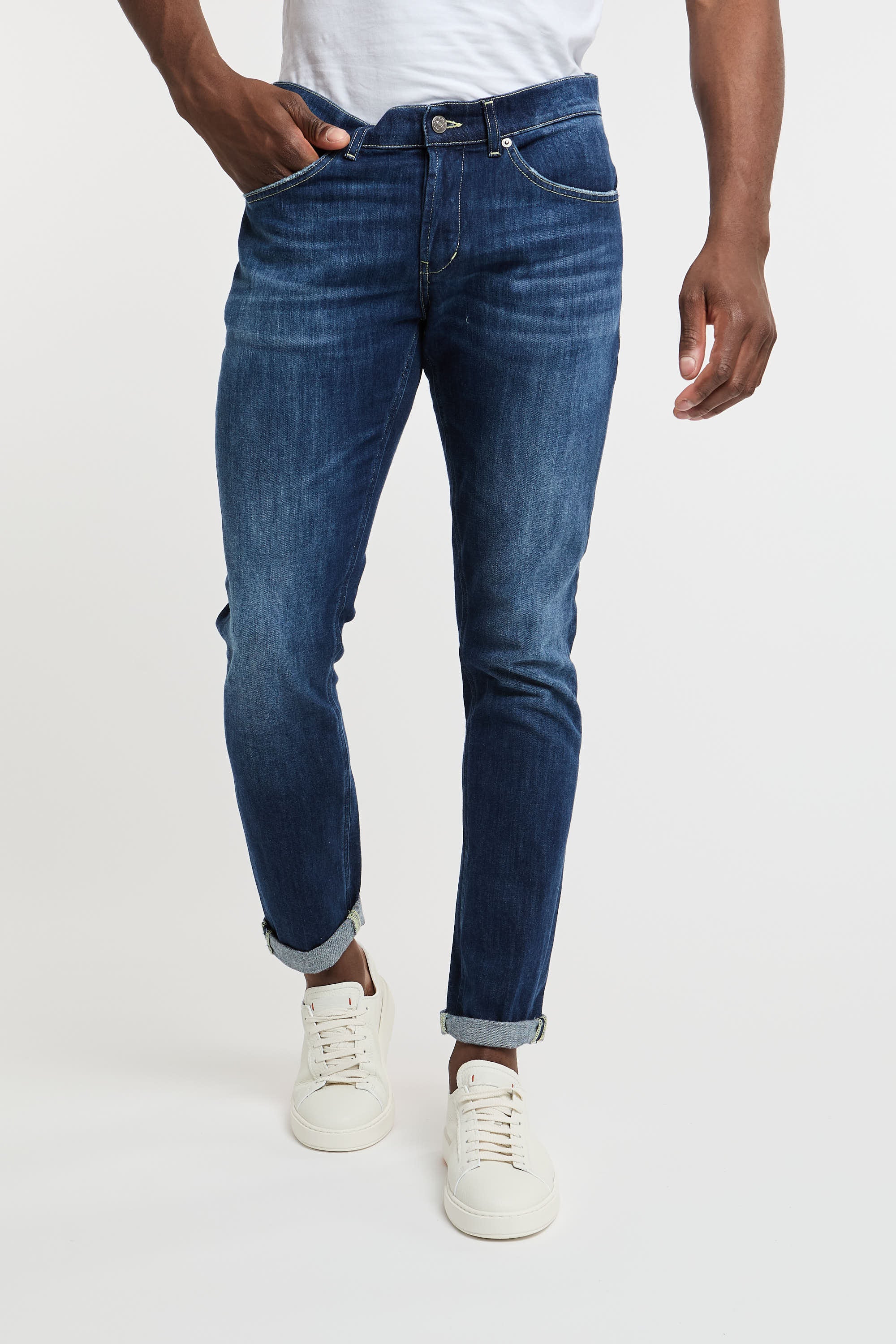 Dondup Jeans George Cotton/Elastomultiester Dark Blue-1
