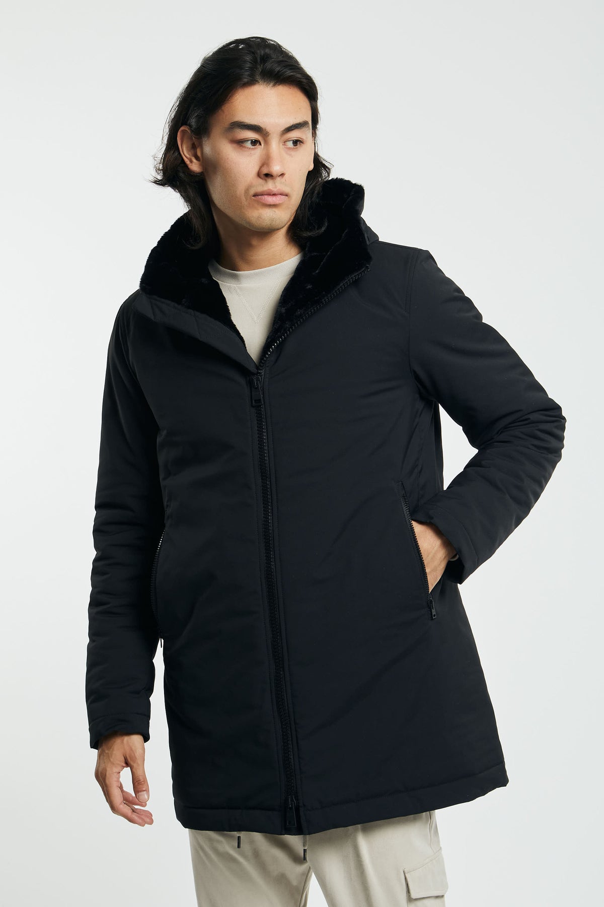 Herno Keystone Parka in Polyester with Synthetic Interior Black