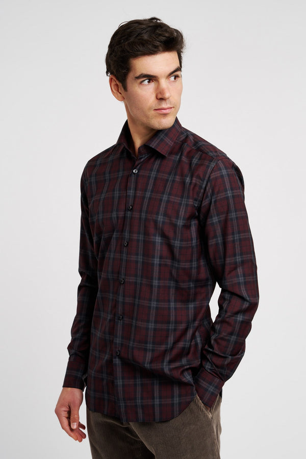 Xacus Merino Wool Shirt Bordeaux - 3