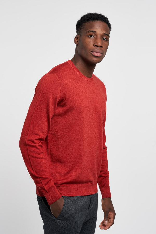 Drumohr Merino Wool Crewneck Sweater Red - 3