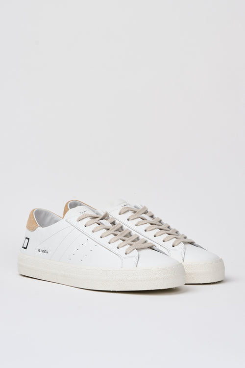 D.A.T.E. Hill Low Vintage Leather Sneakers White/Beige-2